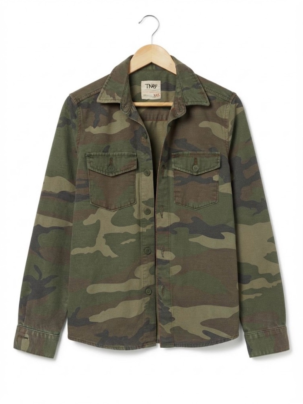 TNA Green Camo Military Shirt Jacket